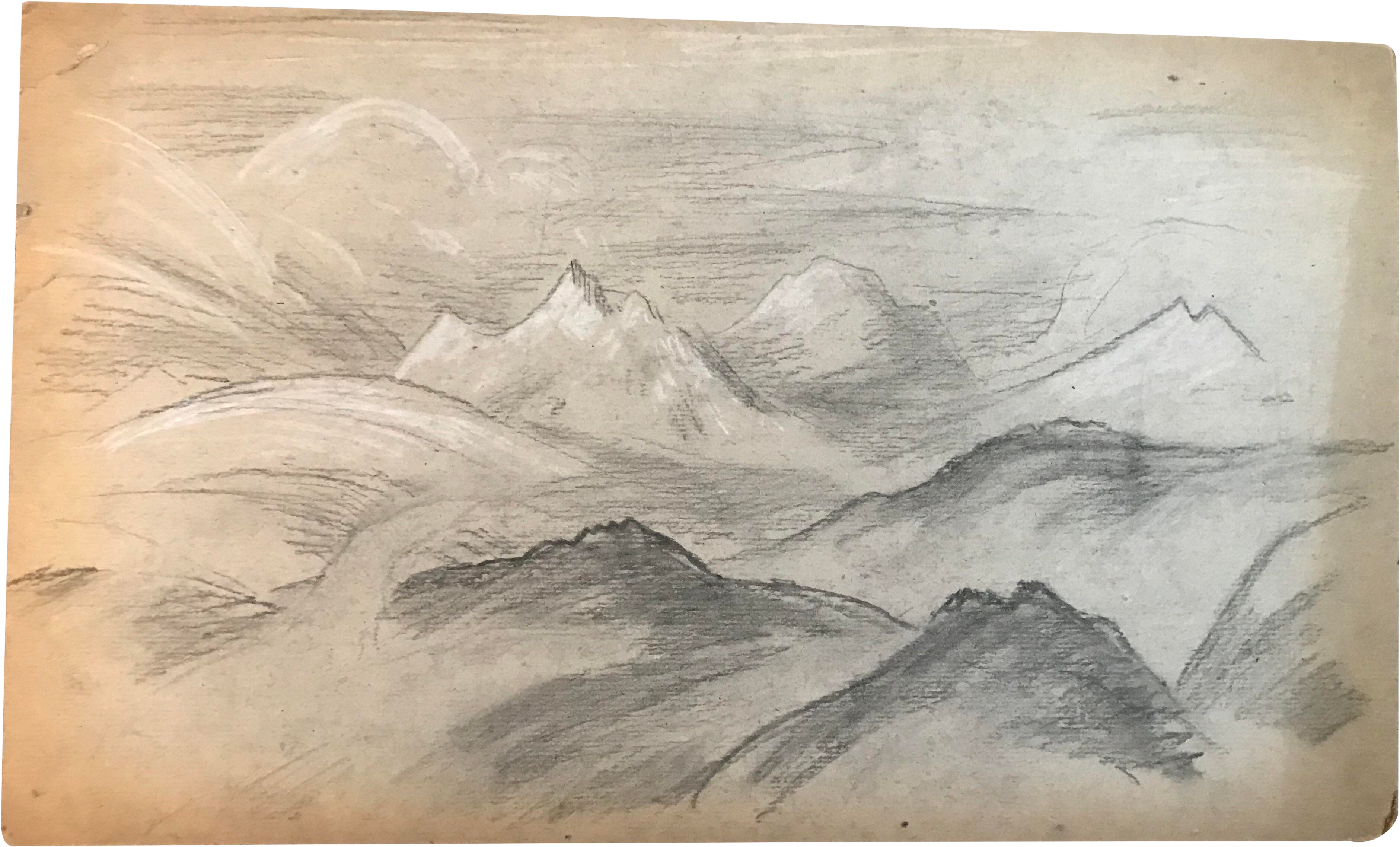 Picture Royalty Free Stock Drawing Chalks Landscape - Drawing (4178x2527), Png Download