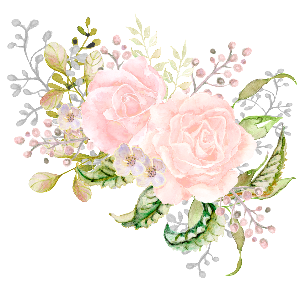 Luz Rosa Flores Pintadas A Mano Dos Png Transparente - Wallpaper (1024x1024), Png Download