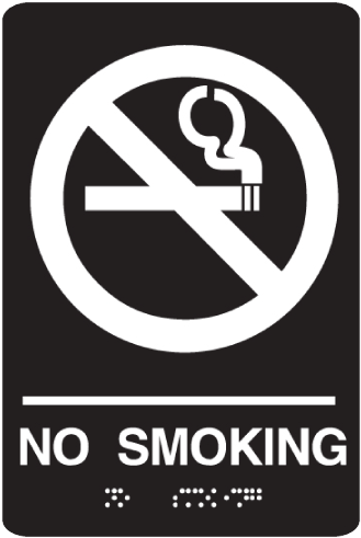 No Smoking Braille Sign - Smoking Effects Autoimmune System (500x500), Png Download