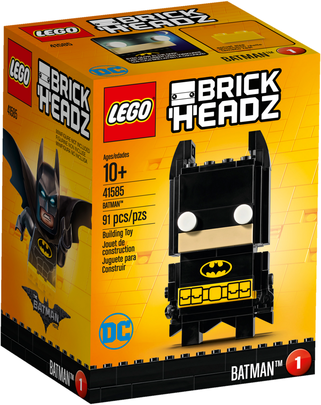 The Batman Universe Lego Announces Brickheadz - Lego Brickheadz Batman (2000x1500), Png Download