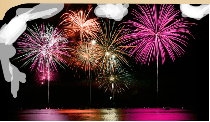 Villa Luces - Fireworks (671x390), Png Download