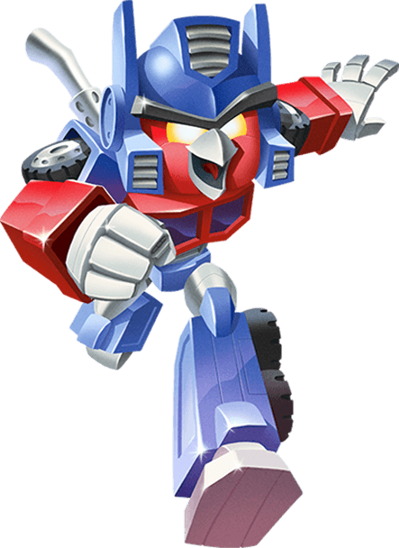 Character-optimusprime - Draw Angry Birds Transformers (443x608), Png Download