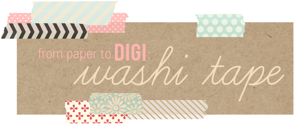 From Paper To Digital Scrapbooking - Washi Tape On Paper (600x253), Png Download