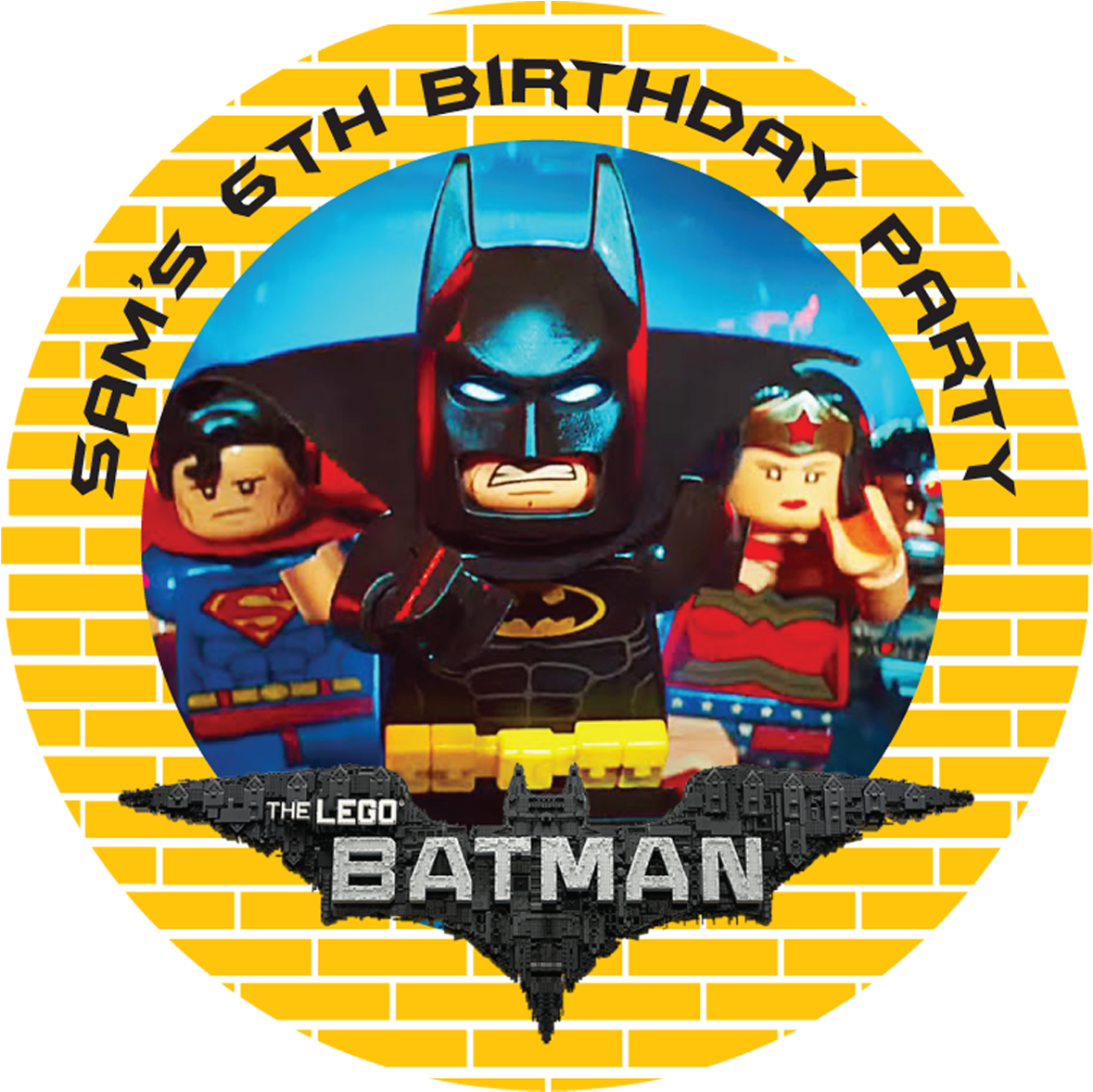 Batman Lego Party Box Stickers - Lego Batman Movie (1200x1200), Png Download