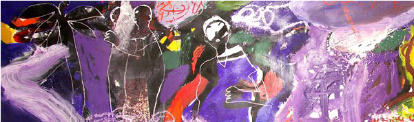 Acrylics On Canvas - Painting (600x250), Png Download