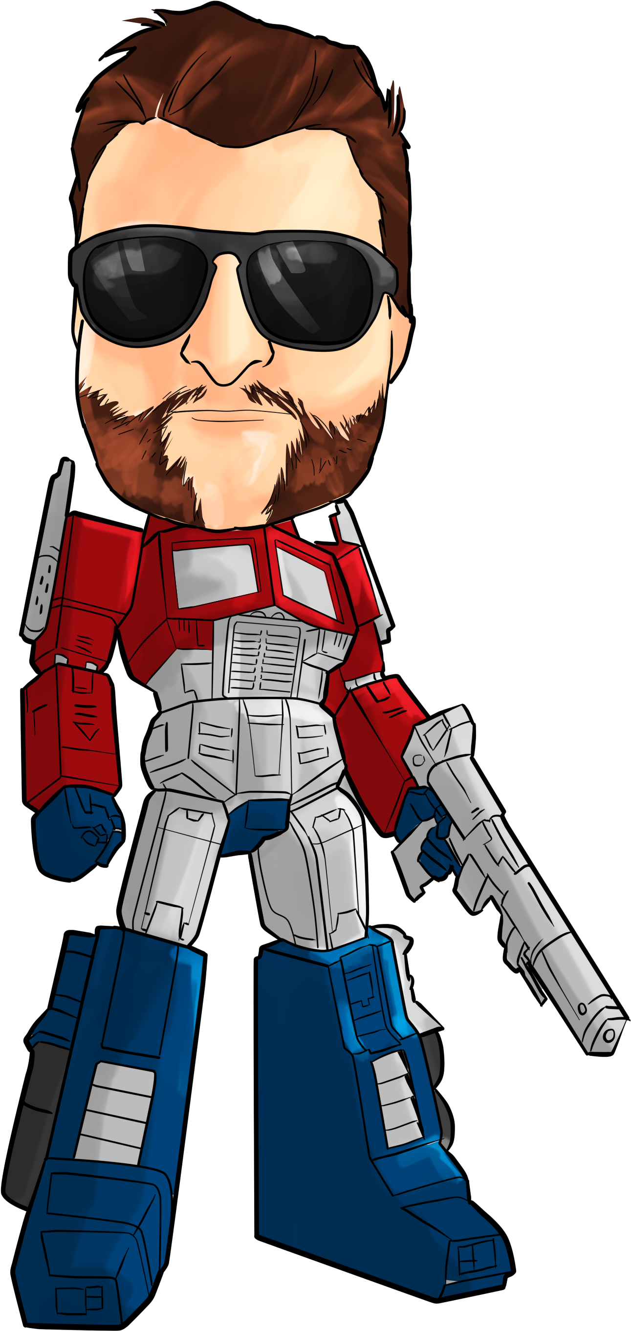 Optimus-prime - Optimus Prime Caricature (1506x2862), Png Download