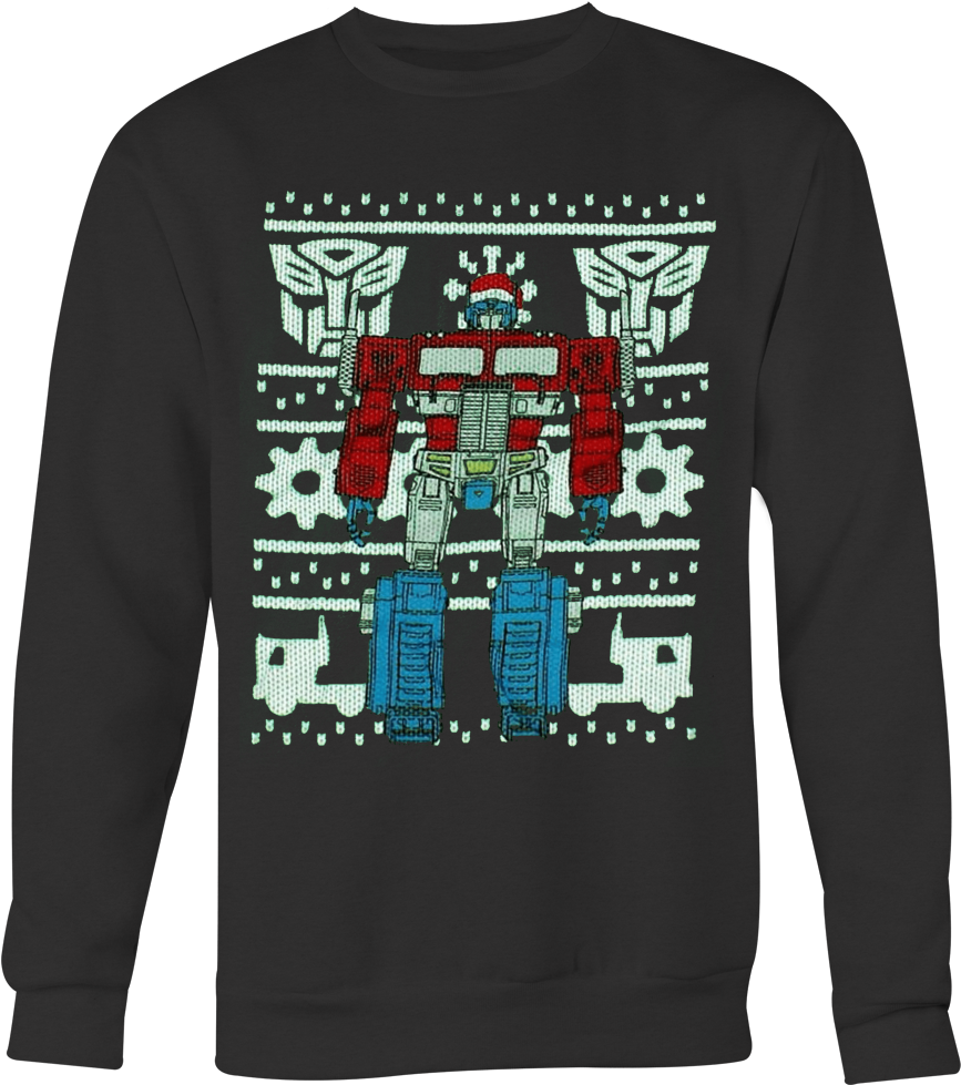 Official Transformers Optimus Prime Ugly Christmas - Transformers Ugly Christmas Sweater (1000x1000), Png Download