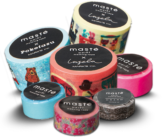 Washi-tape - Masking Tape Pokefasu Vert - Masté (555x474), Png Download