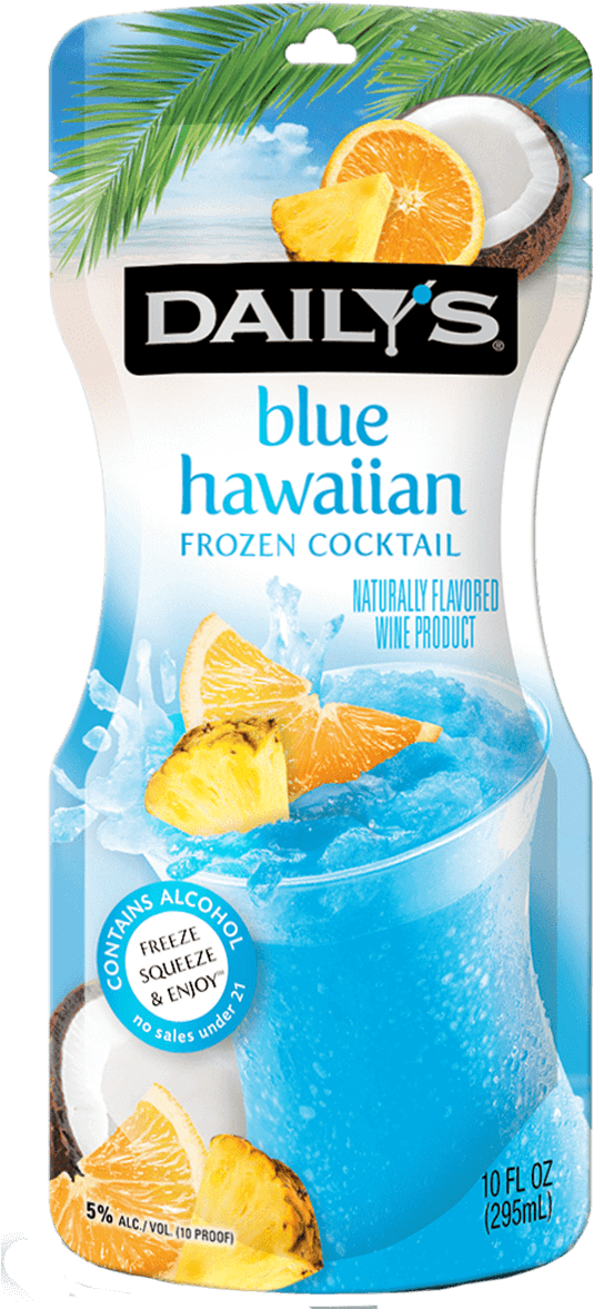 Dailey's Cocktails Blue Hawaiian - Daily's Blue Hawaiian (570x1200), Png Download