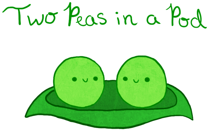 Graphic Library Stock Peas In A Pod Clipart - Idioms Peas In A Pod (894x894), Png Download
