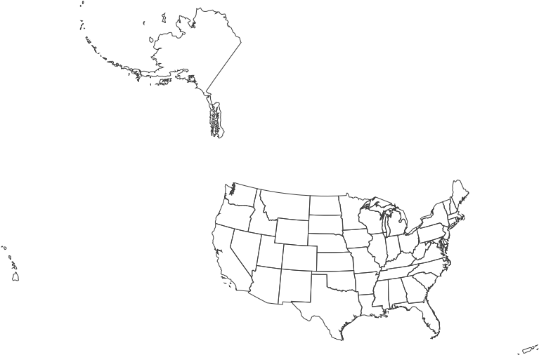 Thumbnail Png Image - Blank United States Of America (800x562), Png Download