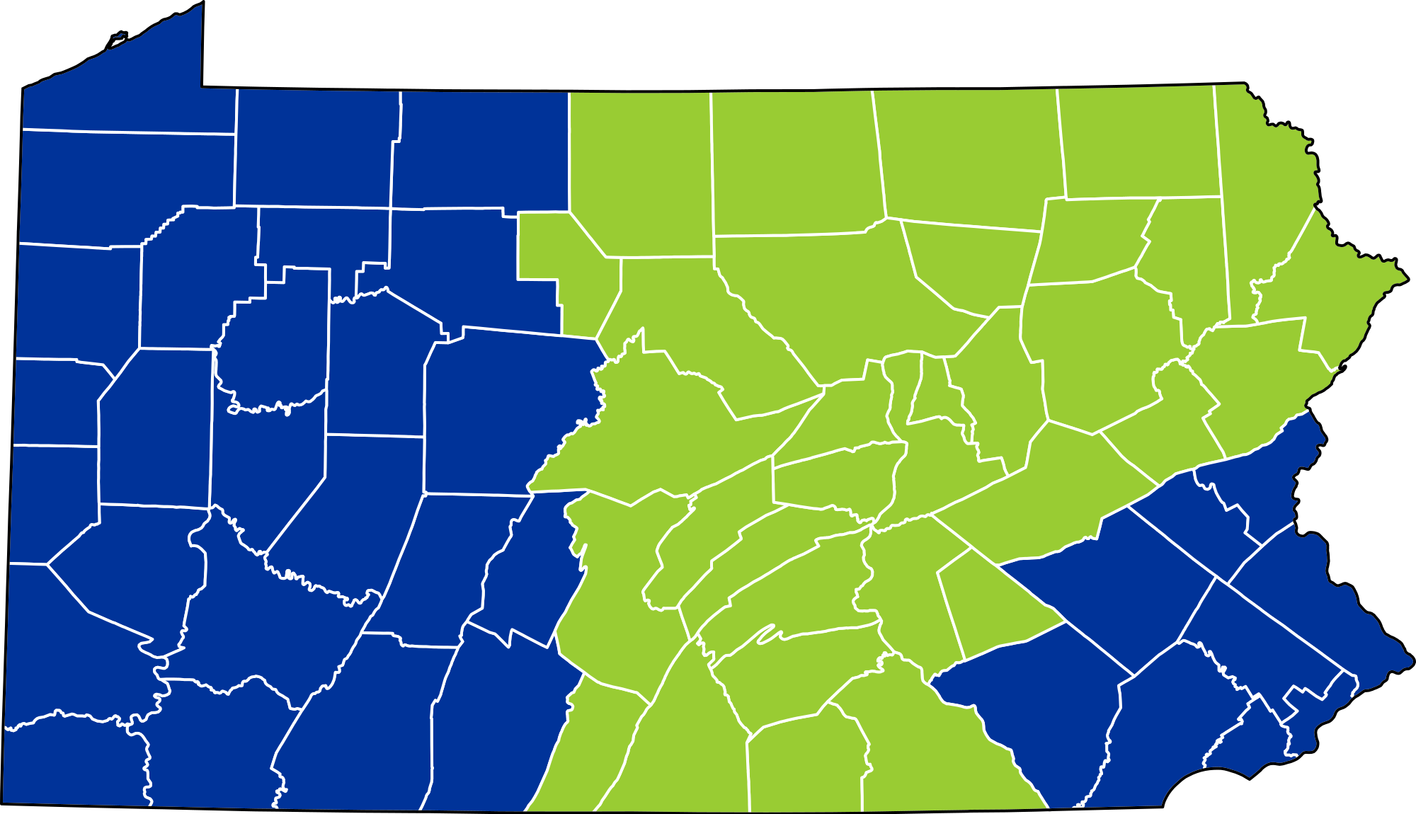 Us Map Pittsburgh Pennsylvania Image Fresh United States - Pennsylvania Map Outline (2000x1150), Png Download