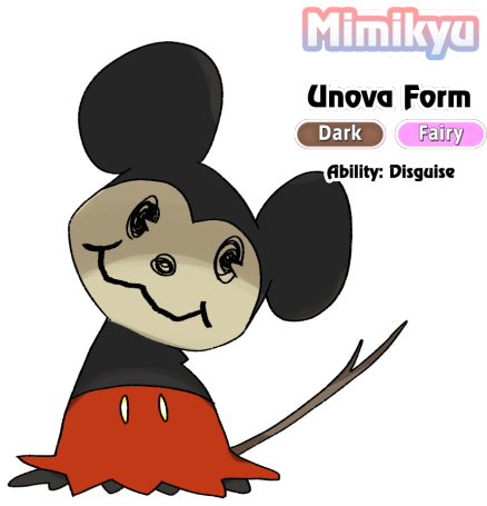 Mimikyu - Unova Form - Alolan Mimikyu (500x509), Png Download
