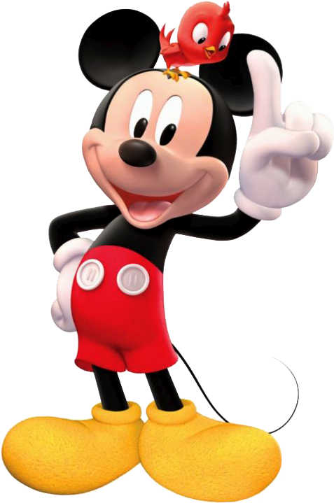 Google Disney Mickey Flag Clipart - Bird Mickey Mouse (496x739), Png Download