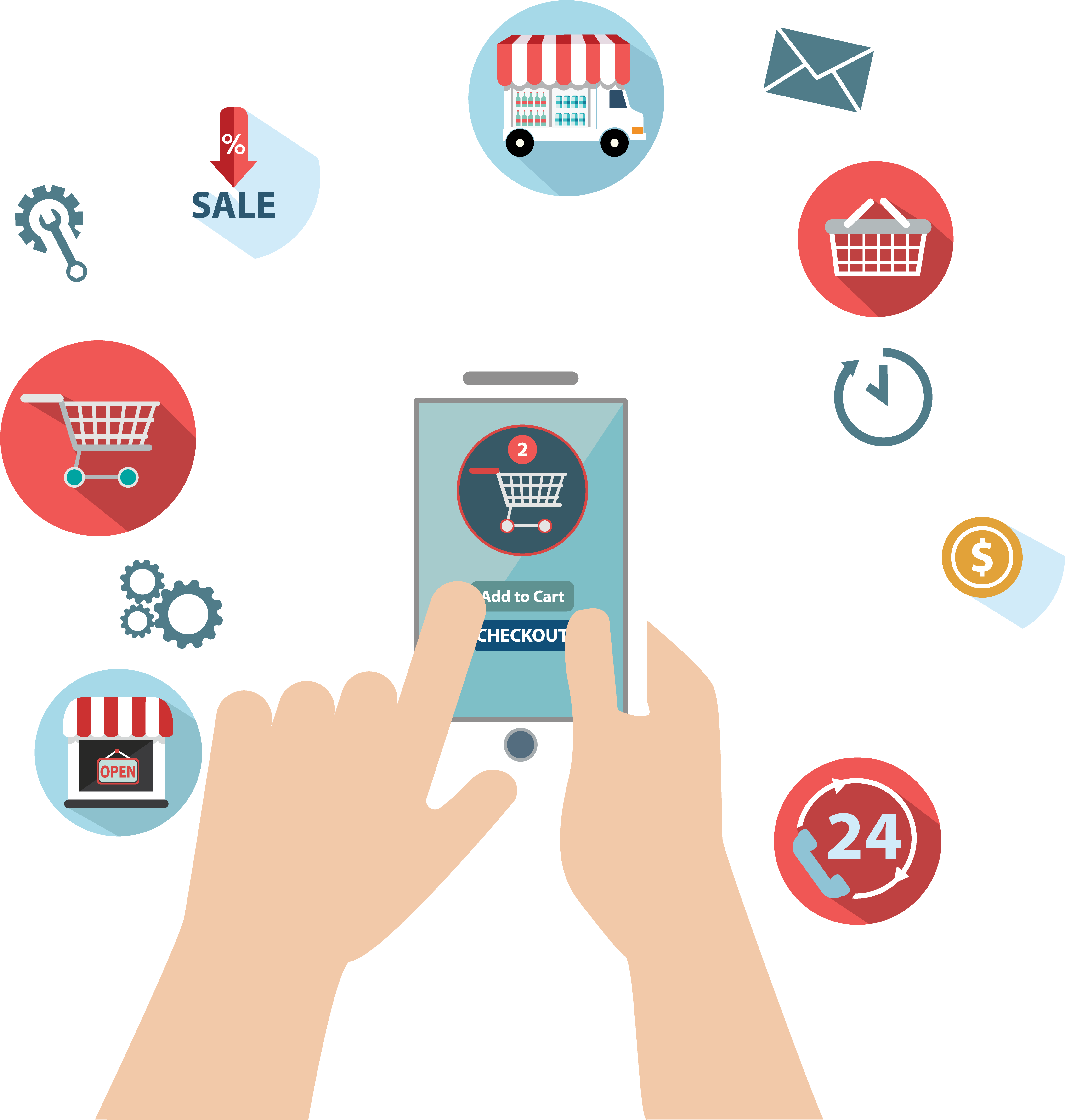 Shopping Cart Portal Plays An Important Part In The - E Commerce Posters (5000x5000), Png Download
