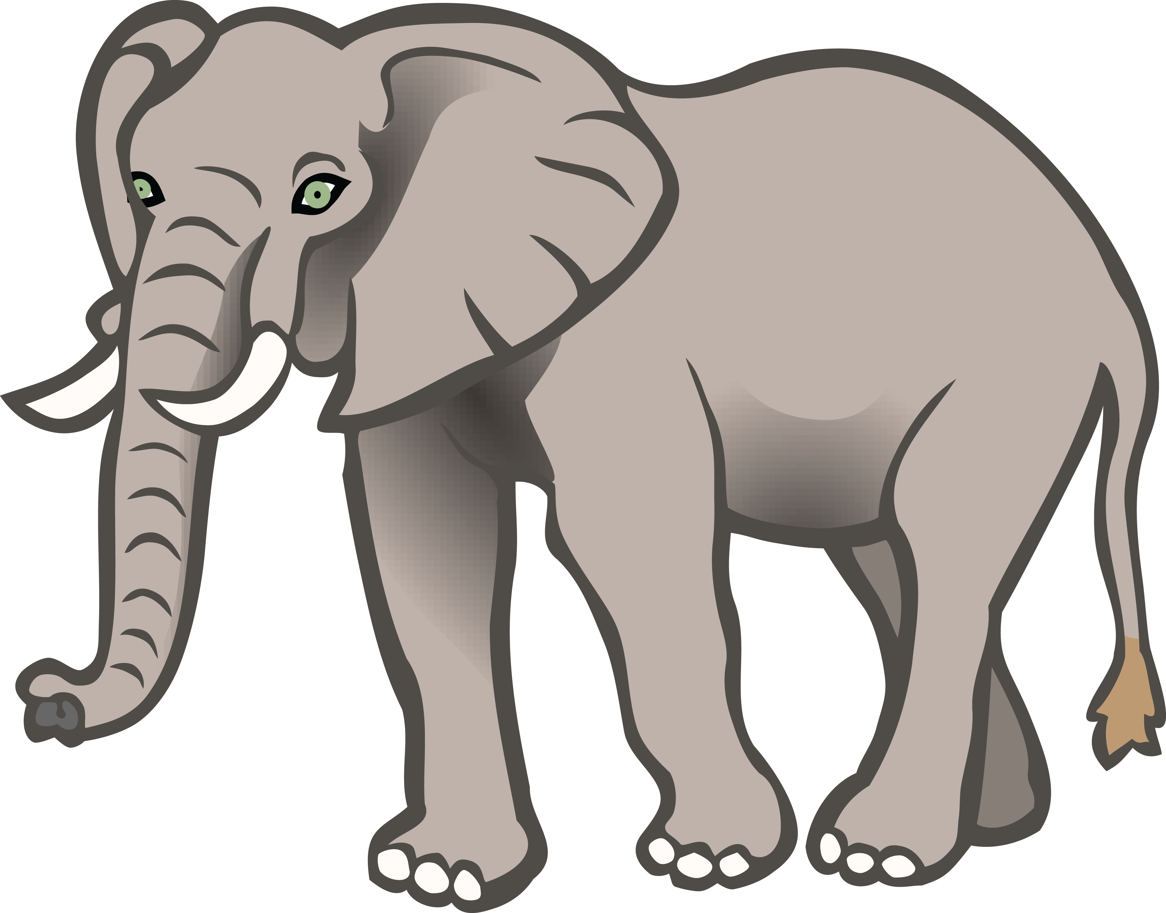 Free Clipart Of An Elephant - Elephant Clipart (4000x3132), Png Download