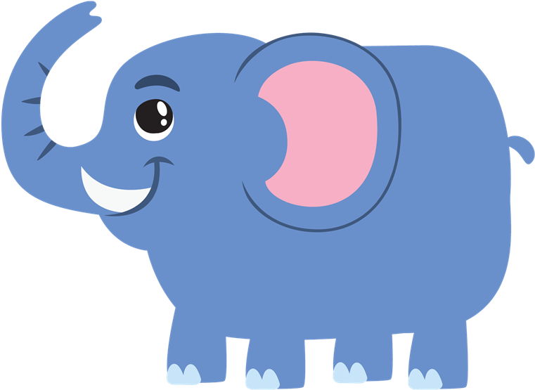 Free Blue Elephant Cliparts, Download Free Clip Art, - Cute Cartoon Elephants Clipart (800x615), Png Download