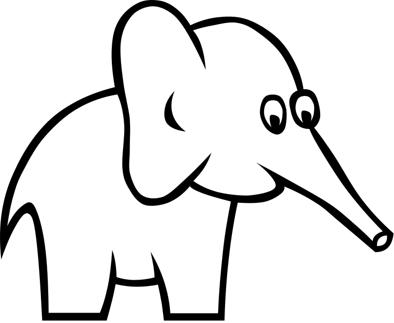 Cute Elephant Clipart - White Elephant Clip Art (600x492), Png Download