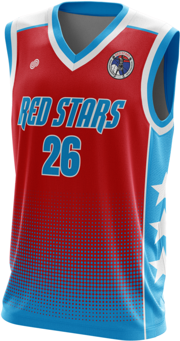 Red Stars Basketball Jersey - Basketball Uniform (700x700), Png Download