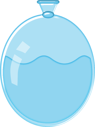 Transparent Water Ballon - Clip Art Water Balloon (374x500), Png Download