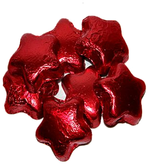 Red Foiled Milk Chocolate Stars - Foiled Milk Chocolate (500x500), Png Download