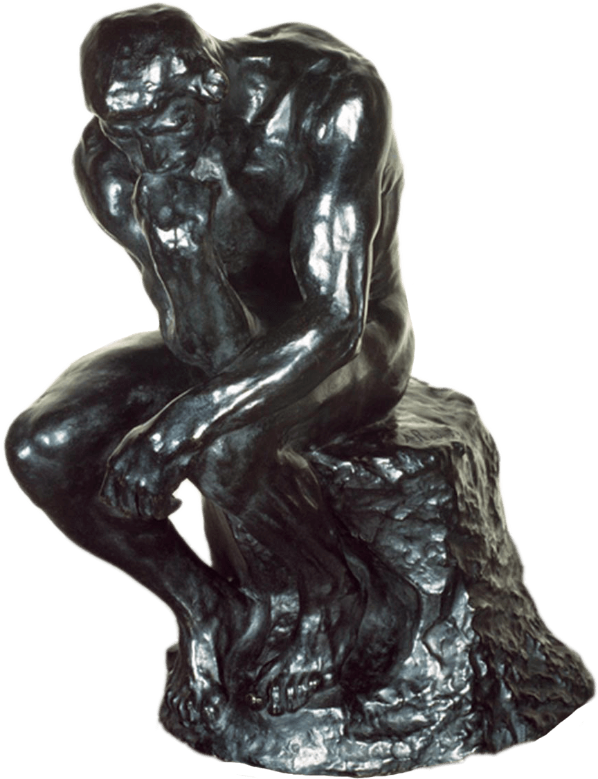 Auguste Rodin Kunstdruck: The Thinker Kunstkopie.de (884x1147), Png Download