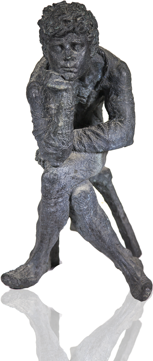 “the Thinker” American School Bronze Sculpture Circa - Transparent Thinking Sculpture (1400x1400), Png Download