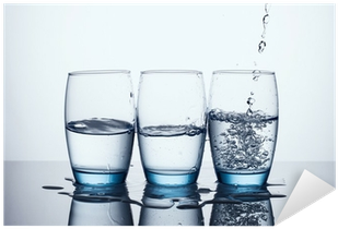 Pouring Water In Three Water Glasses Sticker • Pixers® - Tres Vasos Con Agua (400x400), Png Download