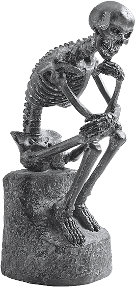 Design Toscano The Skeleton Thinker Statue - Design Toscano The Skeleton Thinker Figurine (600x600), Png Download