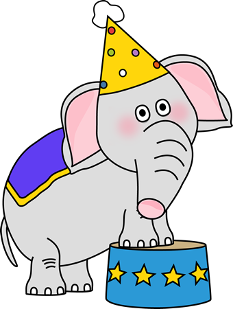 Circus Clip Art - Circus Elephant Clip Art (340x450), Png Download