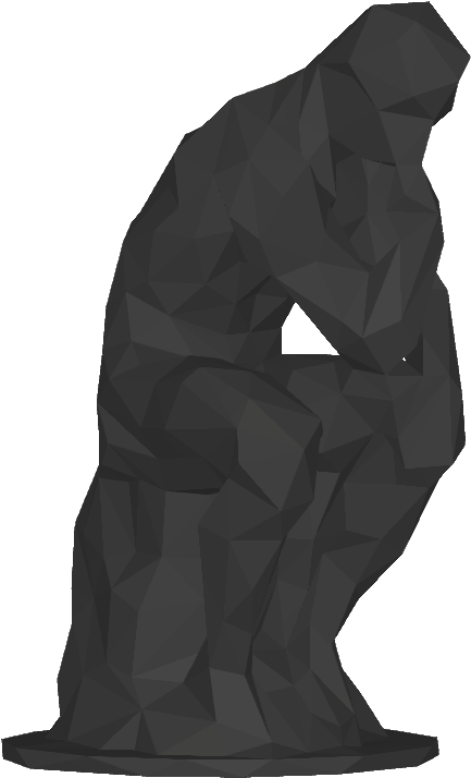 Poly Form Thinker (960x960), Png Download