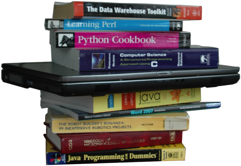 August 25, 2013 - Computer Science Book Stack (883x660), Png Download