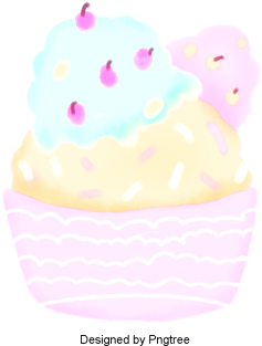 Cartoon Hand-painted Dessert Ice Cream, Desserts, Ice - Ice Cream (360x360), Png Download