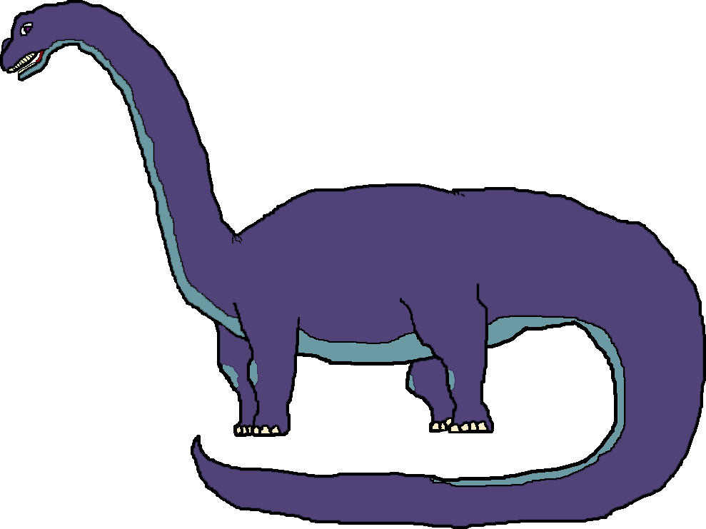 Transparent Download My First D By Flutterflyraptor - 2d Brontosaurus (989x741), Png Download