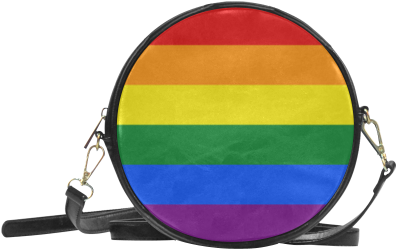 Gay Pride Rainbow Flag Stripes Round Sling Bag - Miraculous Ladybug Marinette Purse (500x500), Png Download