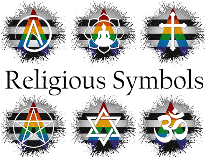 An Assortment Of Various Religious Symbols In Lgbt - Lgbt Ally Pride Pentacle Tablet - Ipad Mini 1 (horizontal) (800x800), Png Download