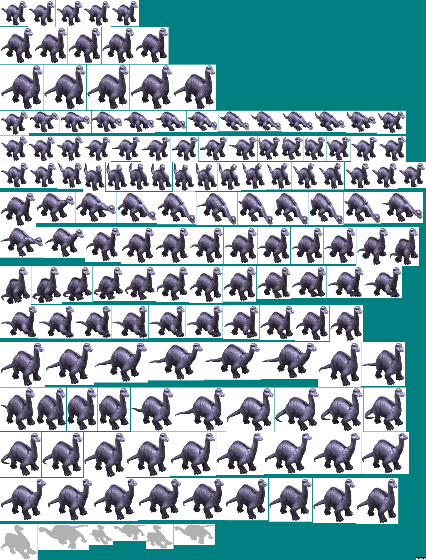 Click For Full Sized Image Brontosaurus - Cartoon (1451x1909), Png Download