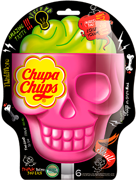 Bolsa 3d Skull - Chupa Chups (330x380), Png Download