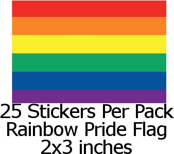 Rainbow Flag Sticker, - Rainbow Flag (450x309), Png Download