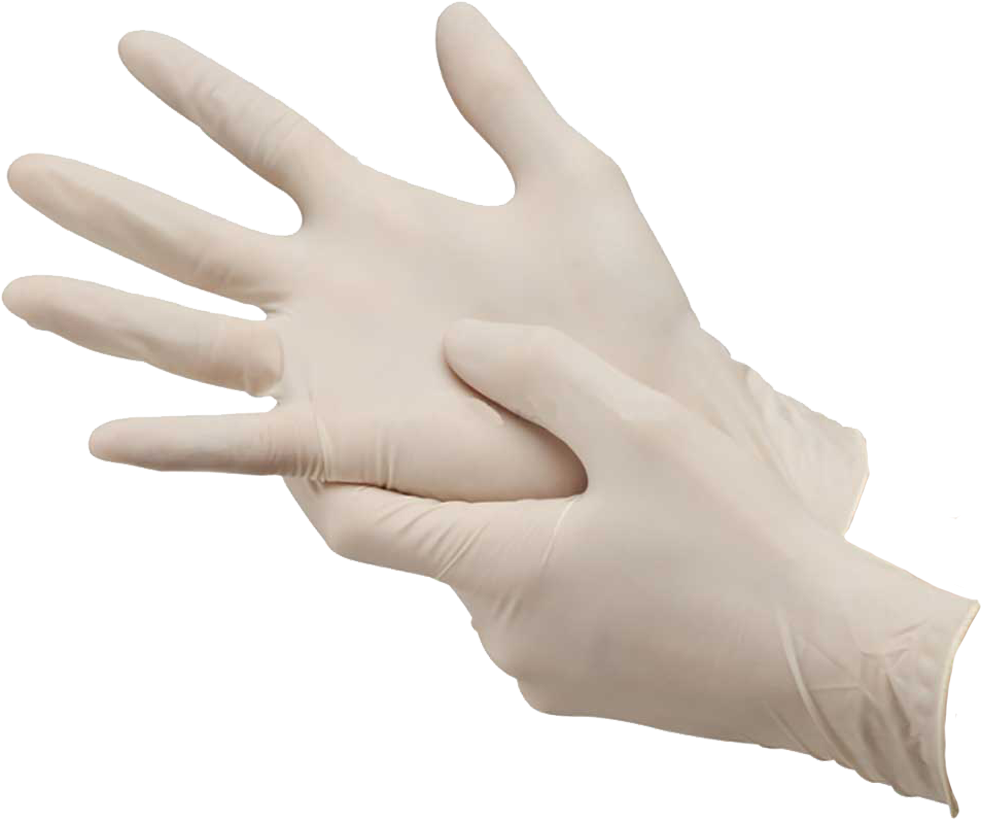 Latex Gloves - White - Powder Free - Latex Gloves Png (1000x1000), Png Download