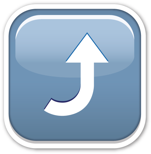 Arrow Pointing Rightwards Then Curving Upwards - Emojis De Whatsapp Flecha (519x530), Png Download