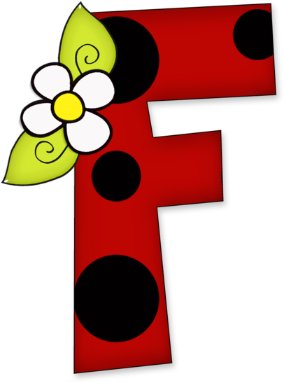 Initials - Abecedario Con Motivo De Mariquitas (831x900), Png Download