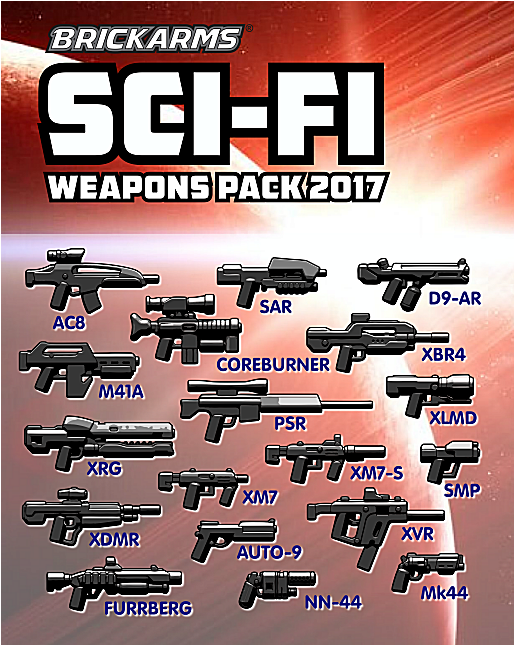 Brickarms Sci-fi Weapons Pack - Brickarms Scifi (700x644), Png Download