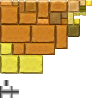 Nsmb2 Desert Blocks - New Super Mario Bros Wii Desert Tileset (384x384), Png Download