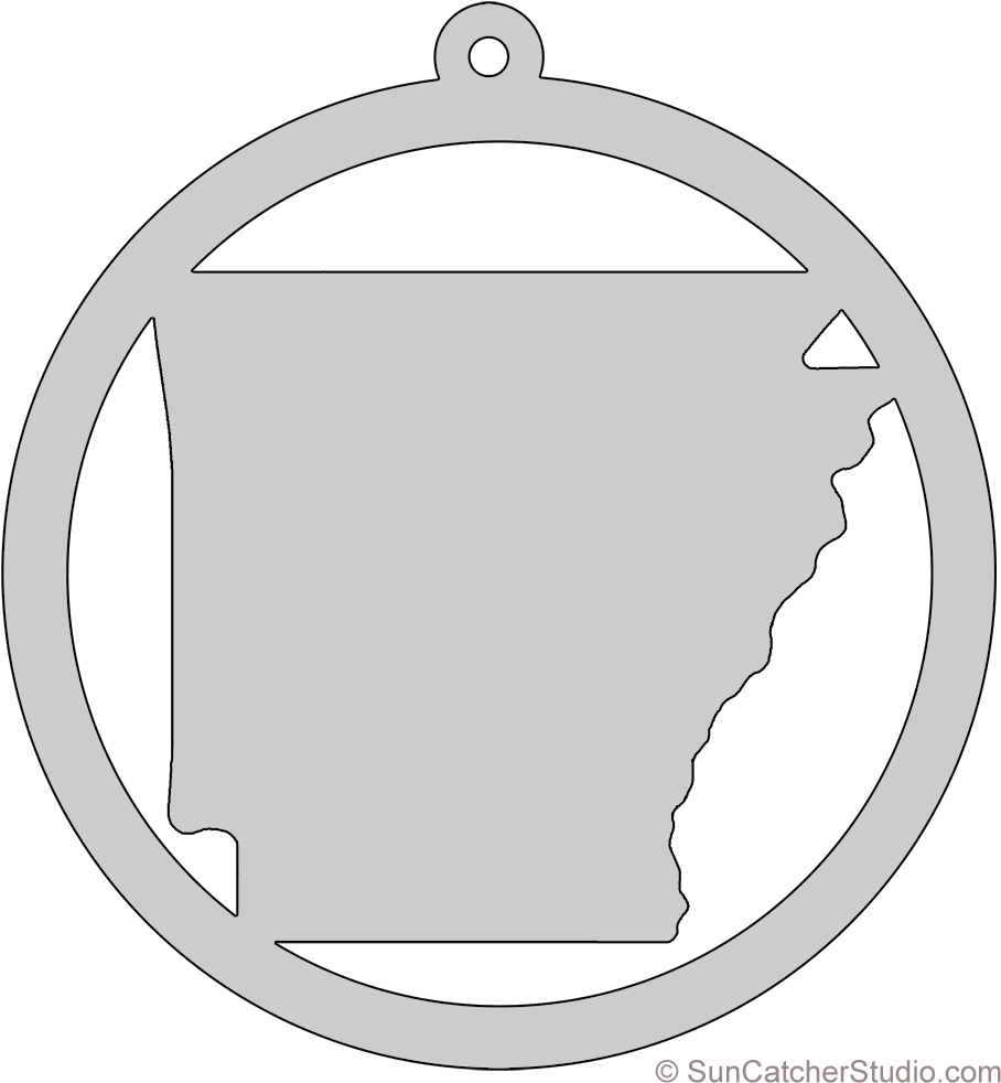 Arkansas Map Circle Free Scroll Saw Pattern Shape State - Arkansas (936x1000), Png Download