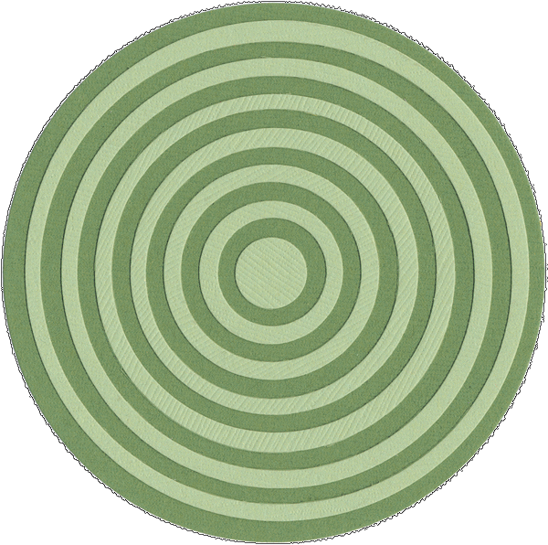 Green Concentric Circles B - Hypnosis Yellow (600x596), Png Download