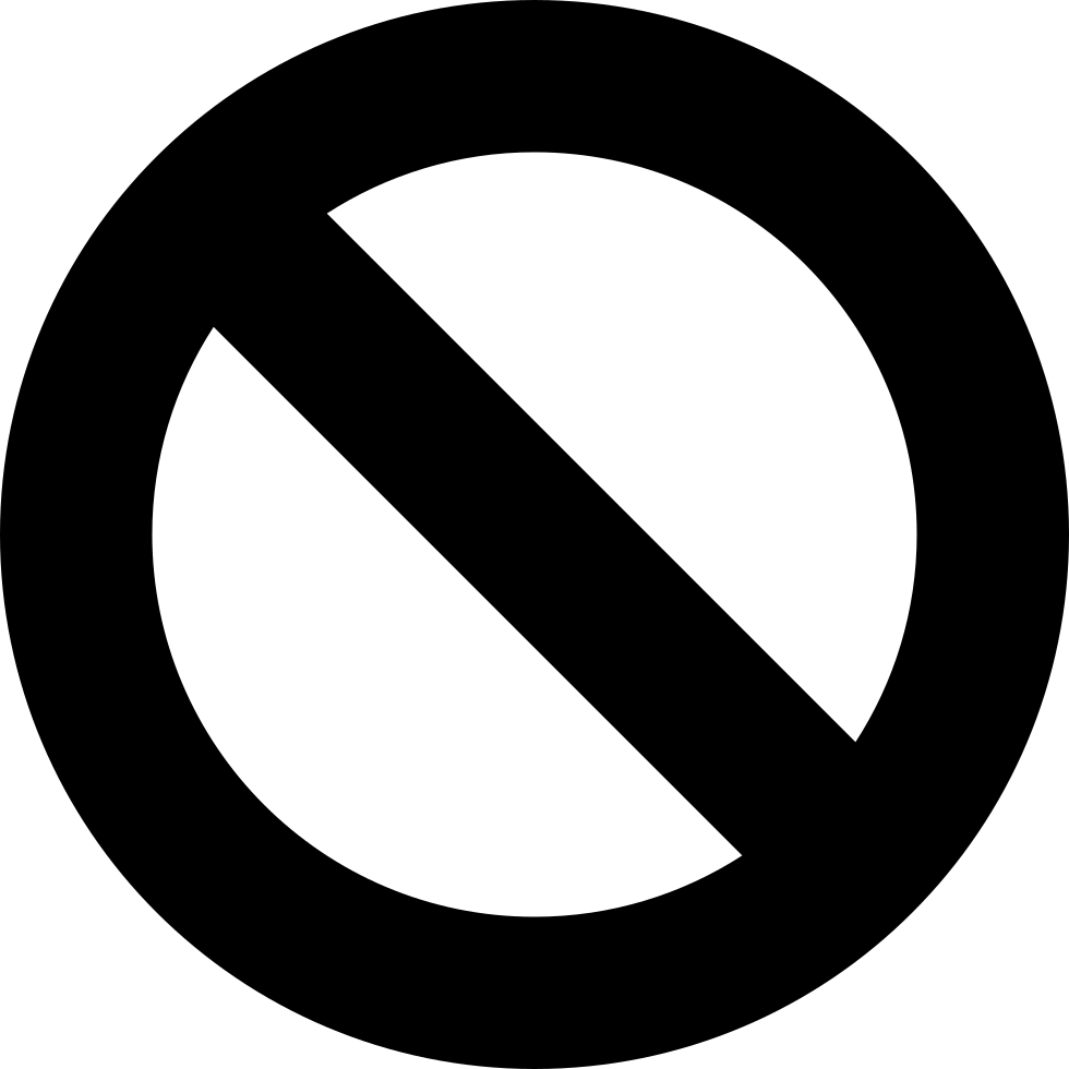 Prohibition Symbol Of A Circle With A Slash Comments - Prohibition Circle Png (980x980), Png Download