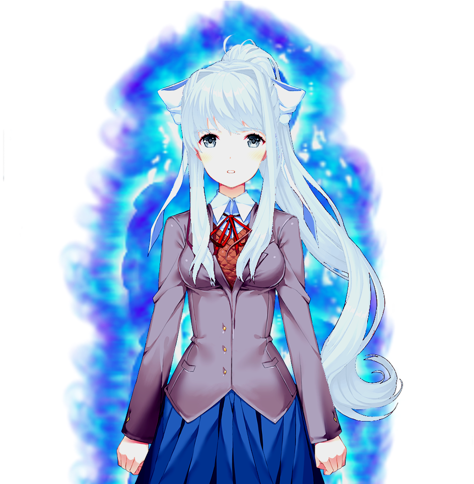 Funultra Instinct Monika - Ultra Instinct Hair Transparent (960x960), Png Download