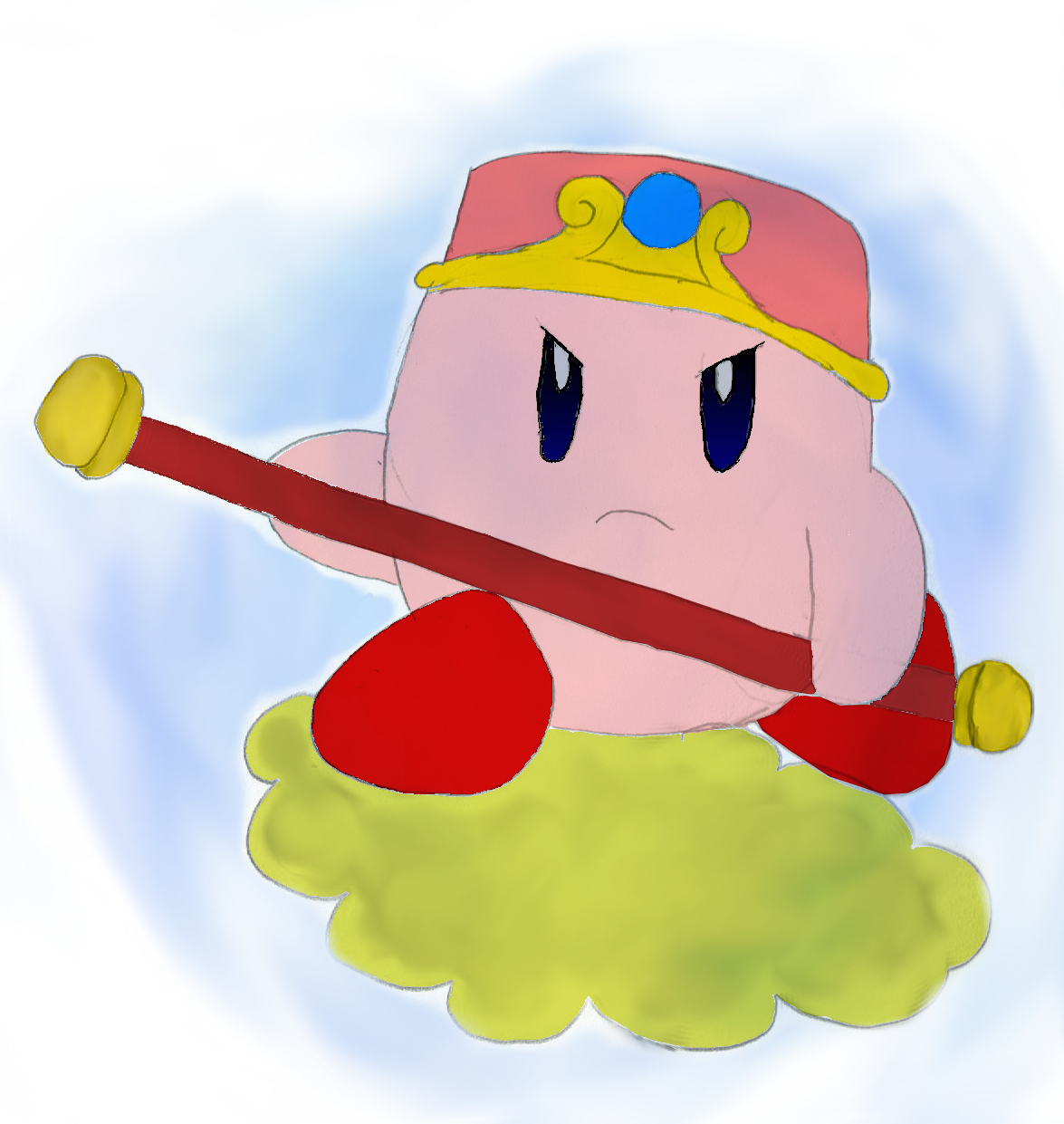 I Drew And Digitally Colored Ultra Instinct Kirby In - Ultra Instinct Kirby (1175x1241), Png Download