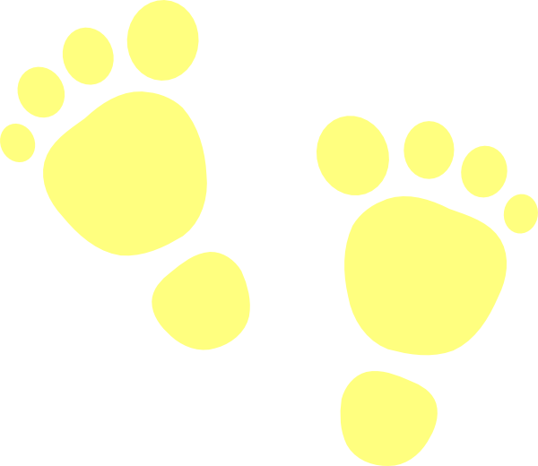 Baby Foot Grey Clip Art At Clker - Infant (600x520), Png Download
